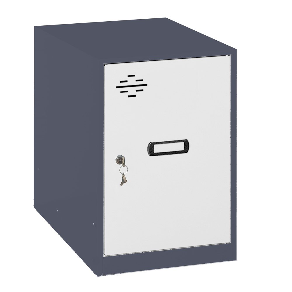 Vestiaire métallique monté 475x300x500 - Anthracite/Blanc - SIMON RACK - 8425437108419