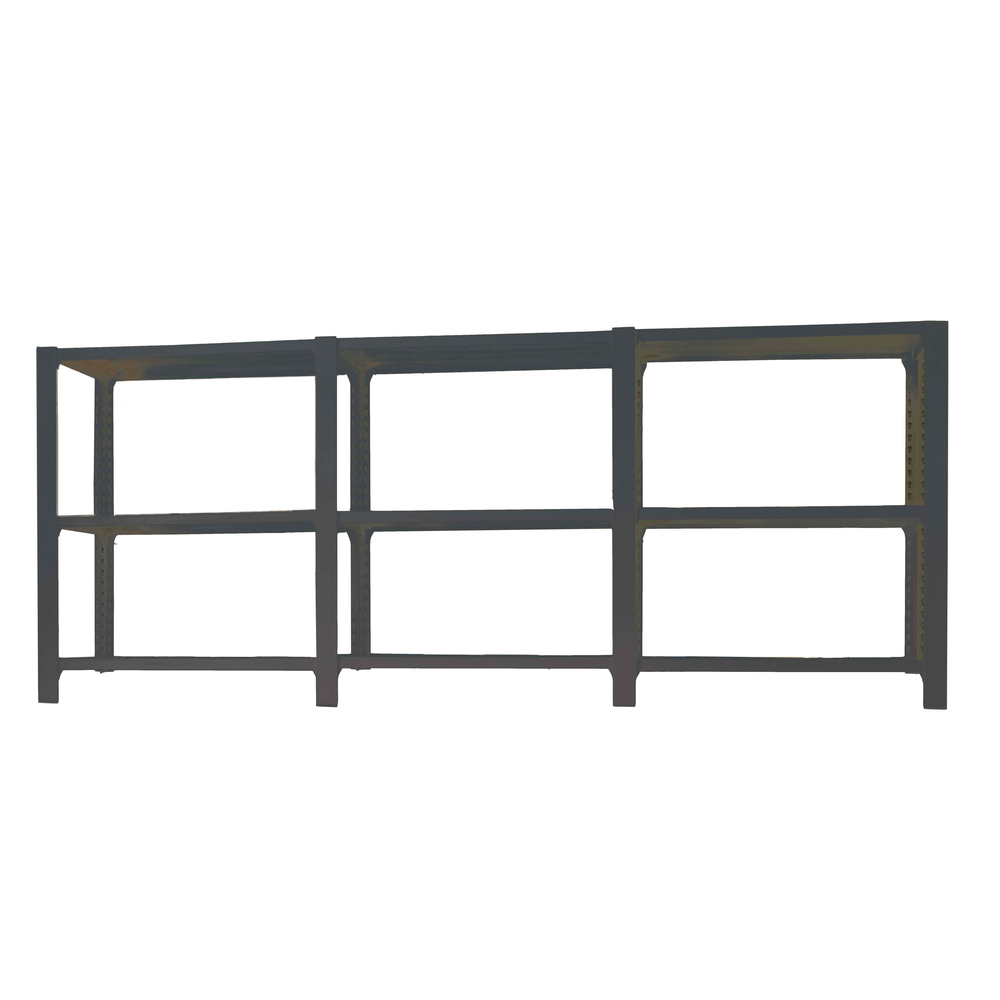 Rayonnage de bureau charge légère sans vis 1000x2700x300 - 3 niveaux Anthracite - SIMON RACK - 8425437108648