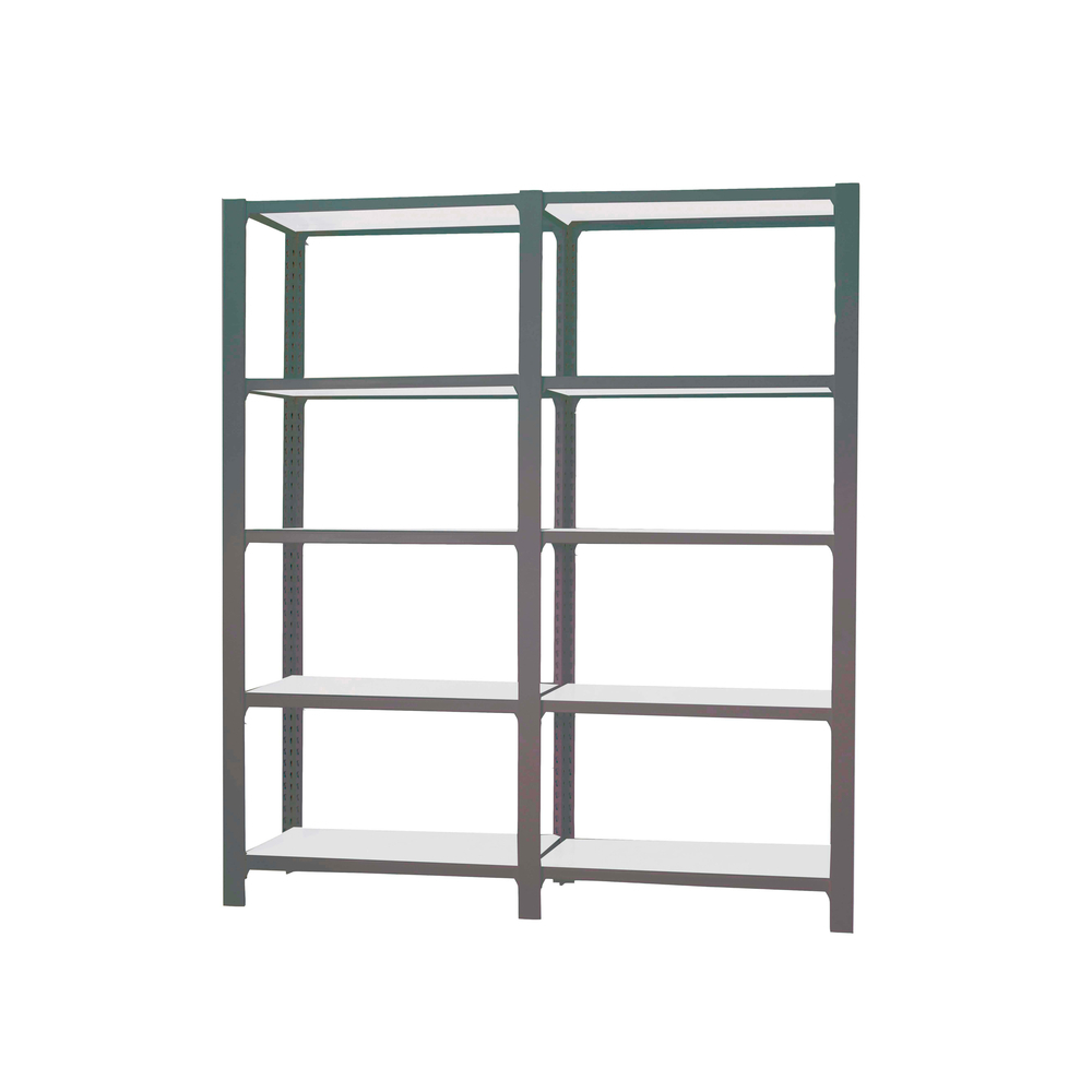 Rayonnage de bureau charge légère sans vis 2100x1800x300 - 5 niveaux Anthracite/Blanc - SIMON RACK - 8425437108846