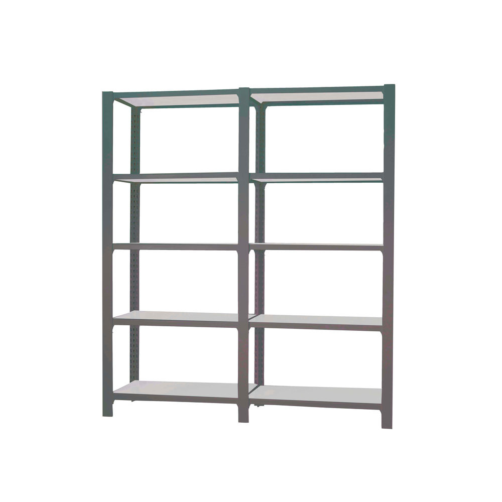 Rayonnage de bureau charge légère sans vis 2100x1800x300 - 5 niveaux Anthracite - SIMON RACK - 8425437108860