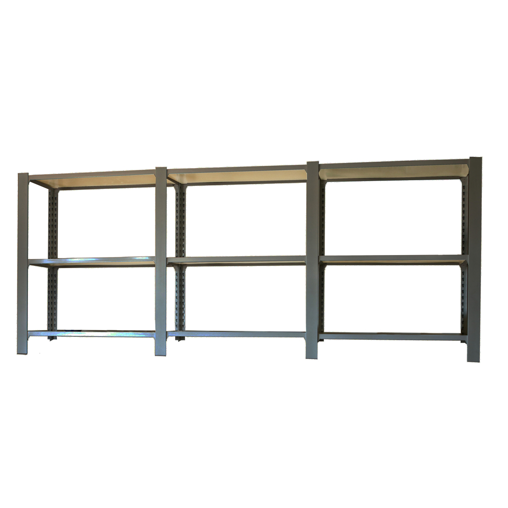 Rayonnage de bureau charge légère sans vis 1000x2700x300 - 3 niveaux Anthracite/Blanc - SIMON RACK - 8425437109003