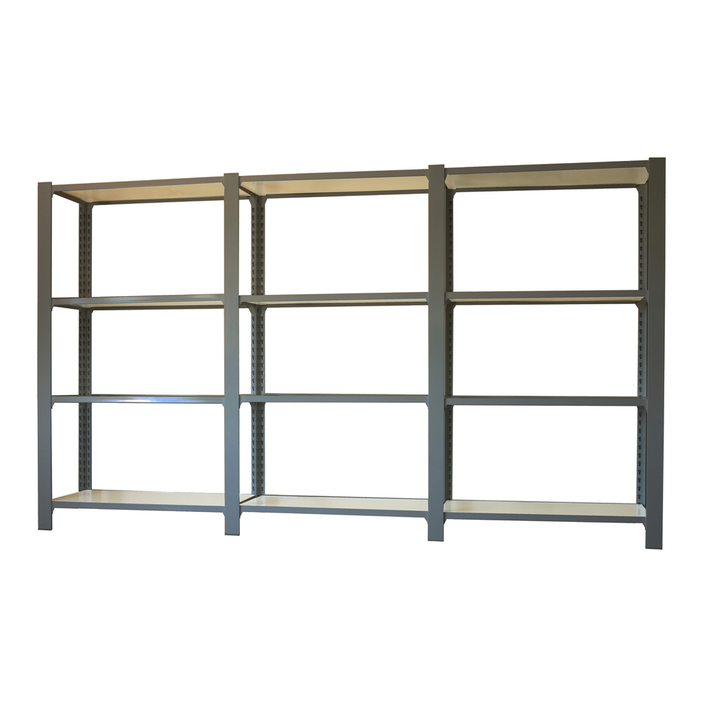 Rayonnage de bureau charge légère sans vis 1500x2700x300 - 4 niveaux Anthracite/Blanc - SIMON RACK - 8425437109126