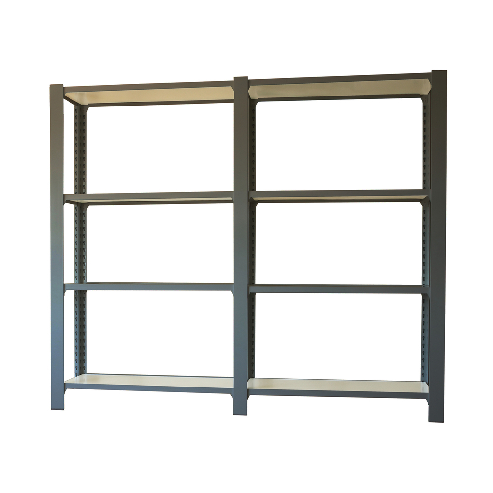 Rayonnage de bureau charge légère sans vis 1500x1800x400 - 4 niveaux Anthracite/Blanc - SIMON RACK - 8425437109157