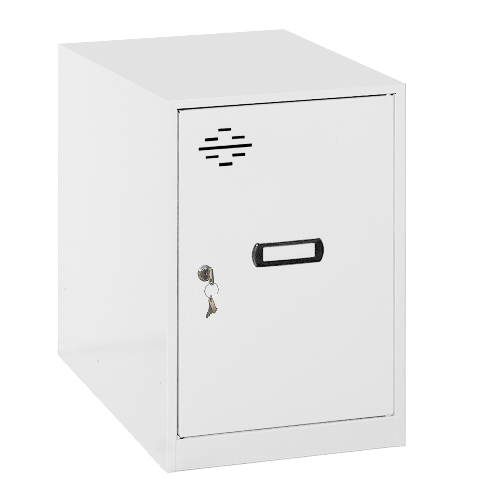 Vestiaire métallique monté 475x400x500 - Blanc - SIMON RACK - 8425437117374