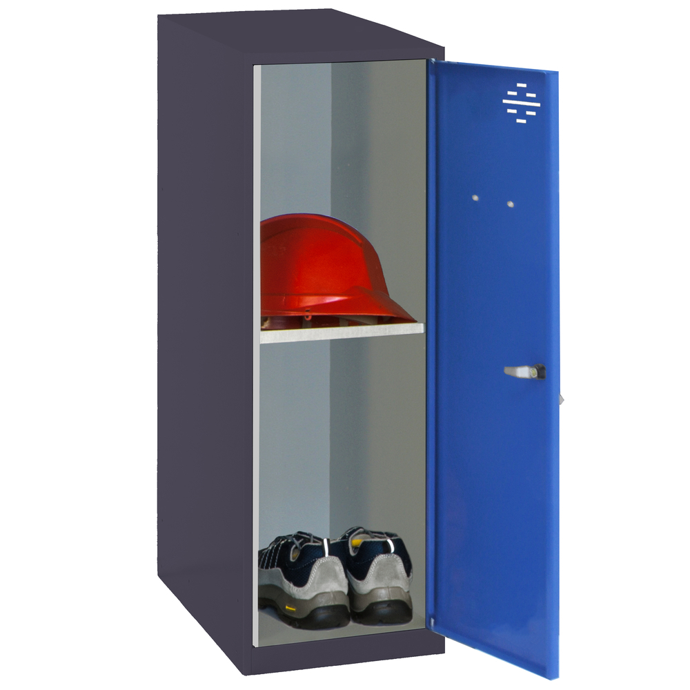 Vestiaire métallique monté 915x400x500 - Anthracite/Bleu - SIMON RACK - 8425437119071