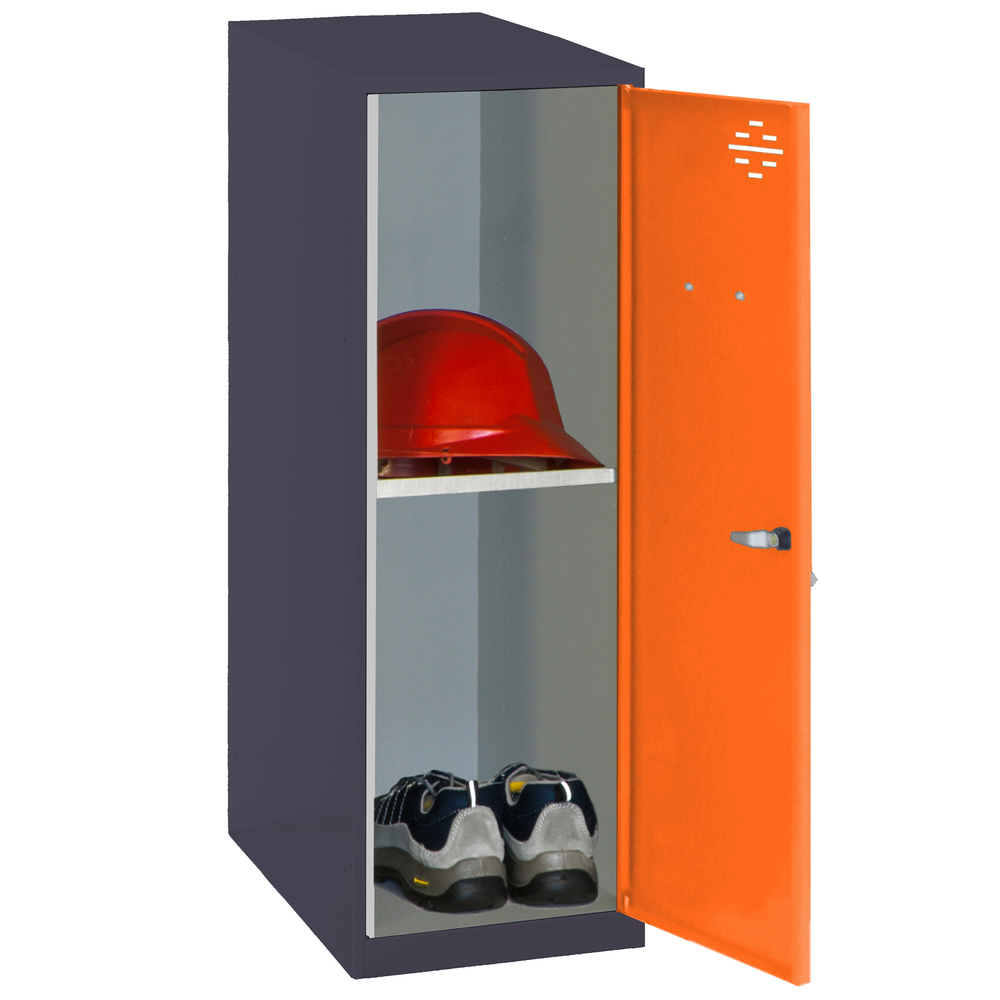 Vestiaire métallique monté 915x400x500 - Anthracite/Orange - SIMON RACK - 8425437119101