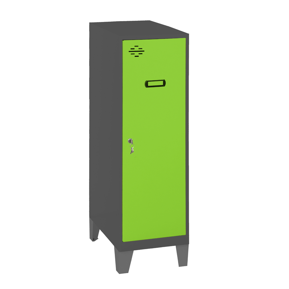 Vestiaire métallique monté 1015x300x500 - Anthracite/Vert - SIMON RACK - 8425437120145