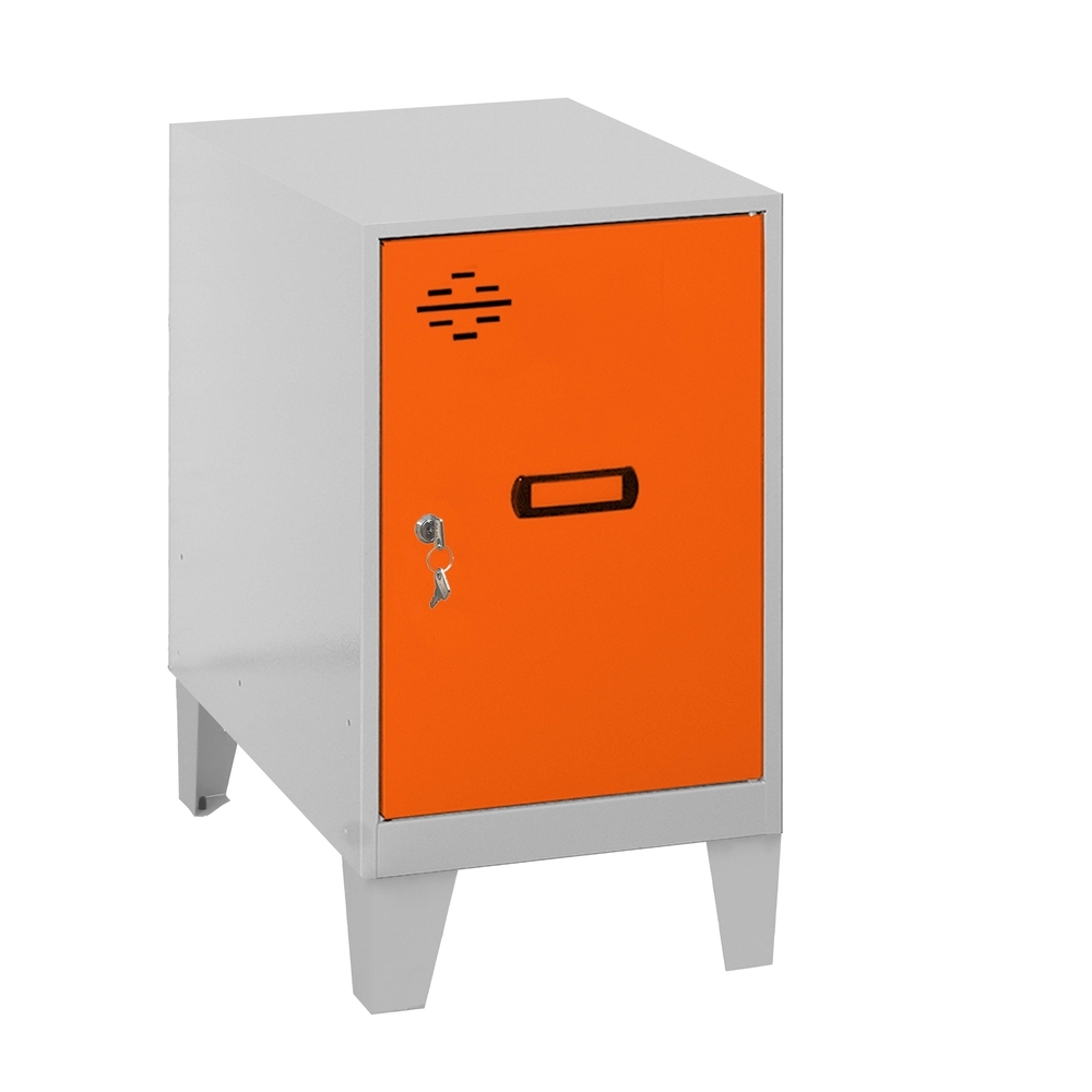 Vestiaire métallique monté 575x400x500 - Gris/Orange - SIMON RACK - 8425437120947