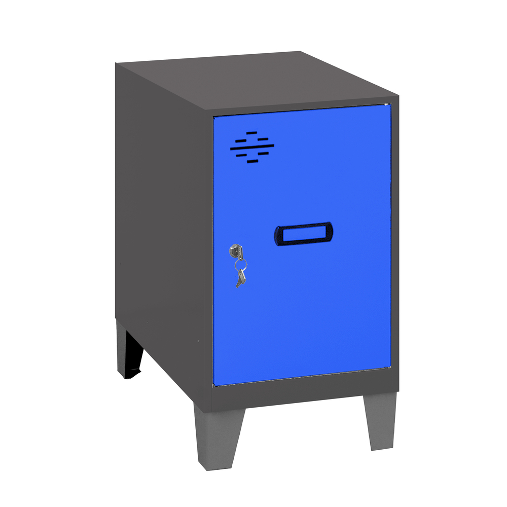 Vestiaire métallique monté 575x400x500 - Anthracite/Bleu - SIMON RACK - 8425437120985