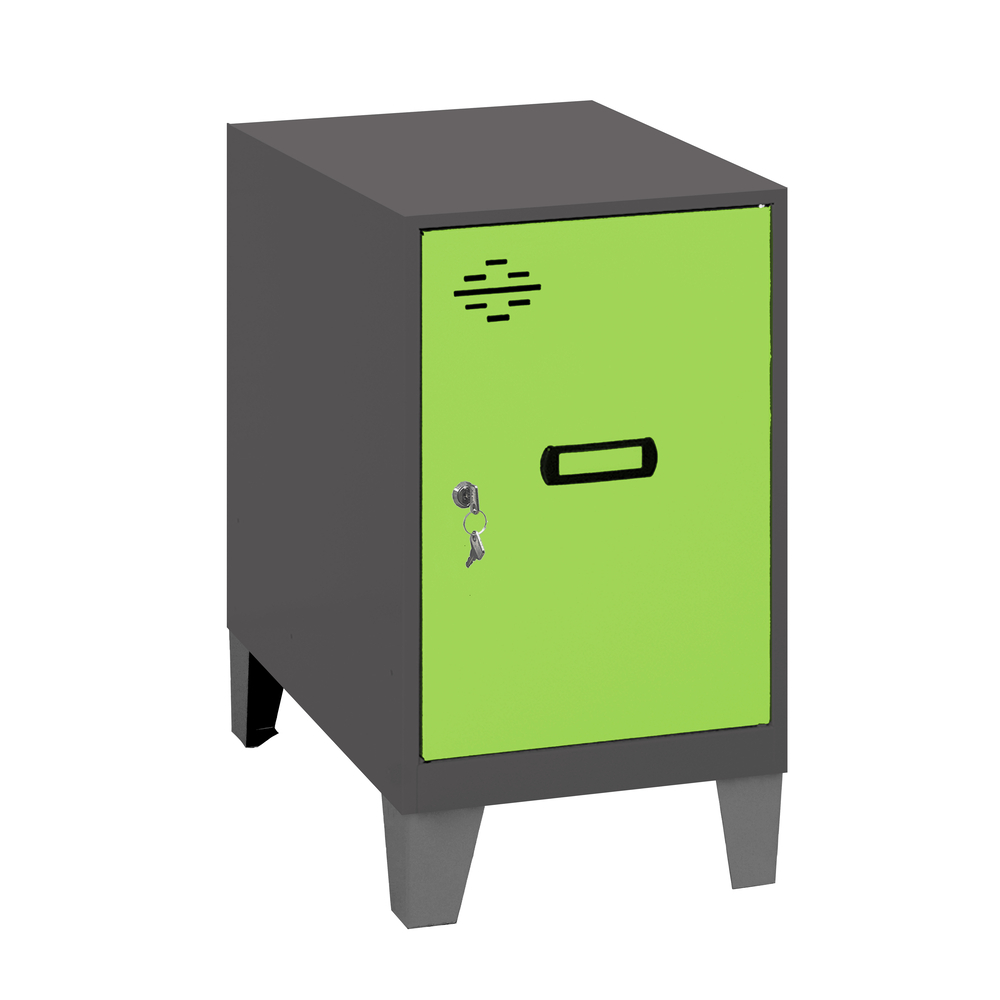 Vestiaire métallique monté 575x400x500 - Anthracite/Vert - SIMON RACK - 8425437121029