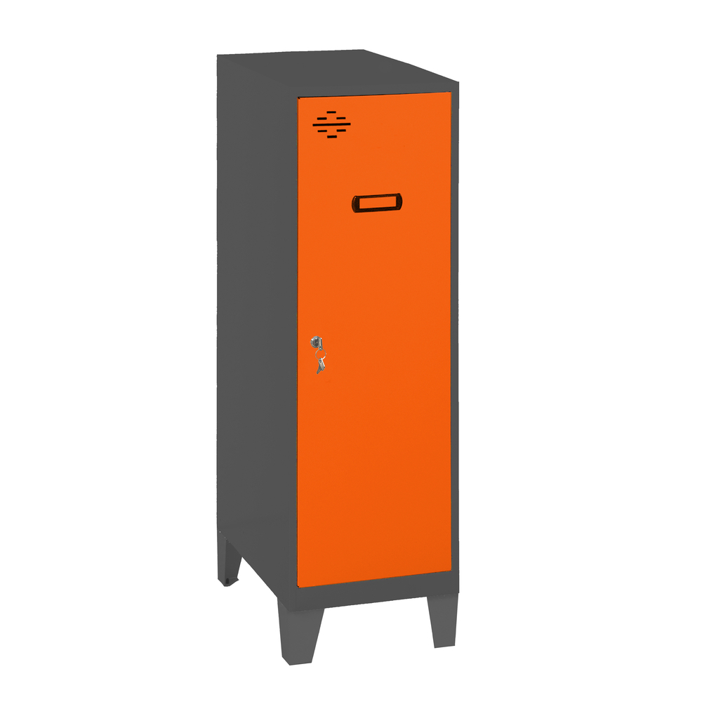 Vestiaire métallique monté 1015x400x500 - Anthracite/Orange - SIMON RACK - 8425437121449