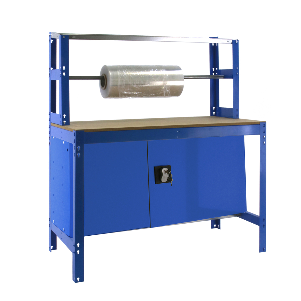 Kit établi Bricolage - 1445x910x760 - 1 niveau Bleu/Bois - SIMON RACK - 8425437123252