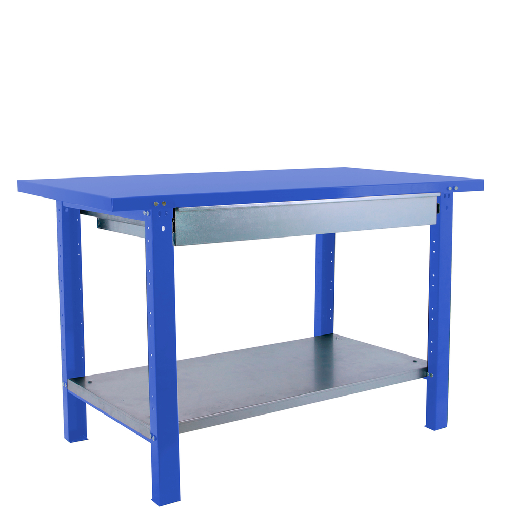 Kit établi Bricolage - 830x1500x730 - 1 niveau Bleu - SIMON RACK - 8425437124839