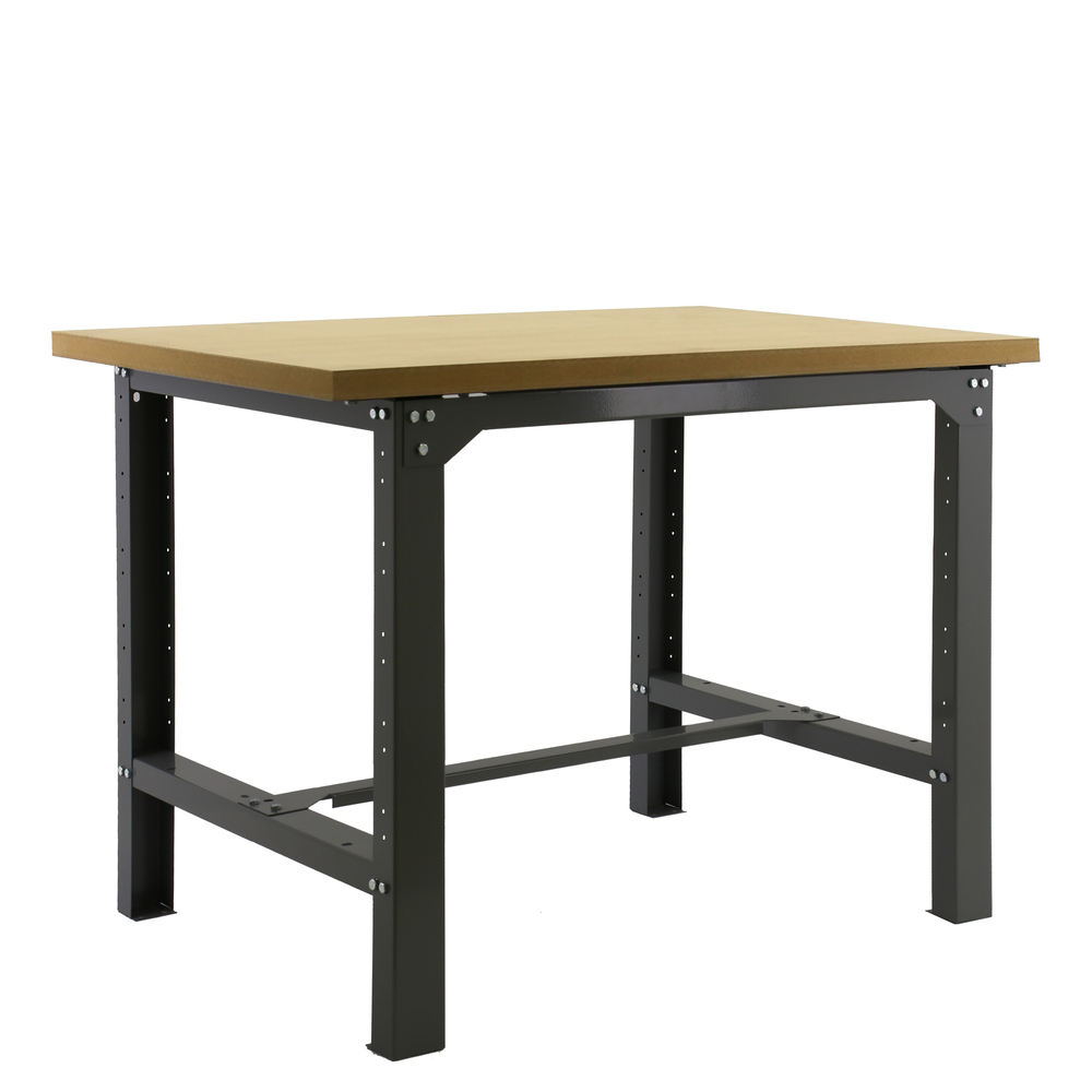 Kit établi Bricolage - 865x1500x750 - 1 niveau Anthracite/Bois - SIMON RACK - 8425437125812