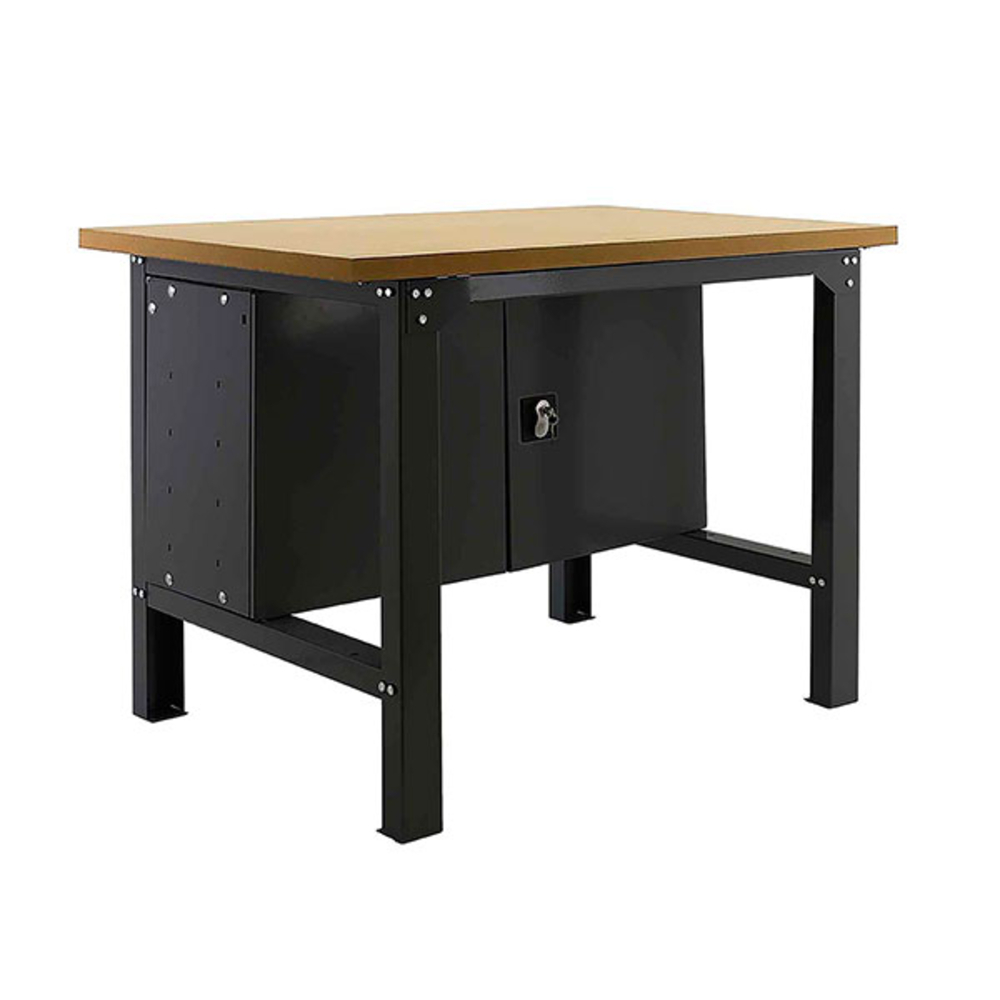 Kit établi Bricolage - 865x1500x750 - 1 niveau Anthracite/Bois - SIMON RACK - 8425437125966