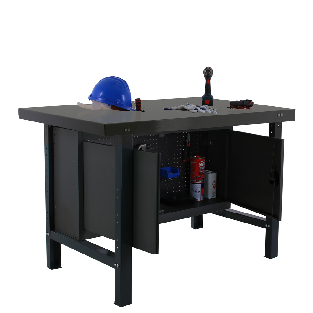 Kit établi Bricolage - 830x1800x730 - 1 niveau Anthracite - SIMON RACK - 8425437126154