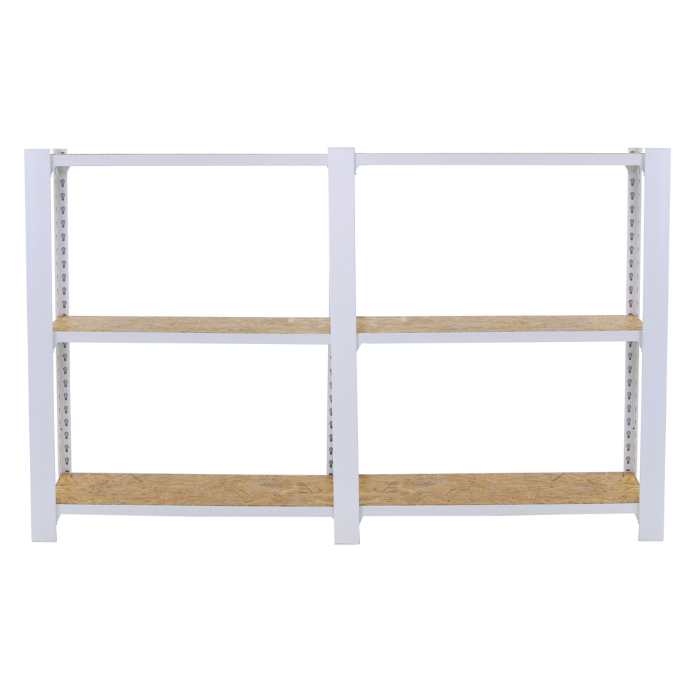 Rayonnage de bureau charge légère sans vis 1000x1600x300 - 3 niveaux Blanc - SIMON RACK - 8425437127274