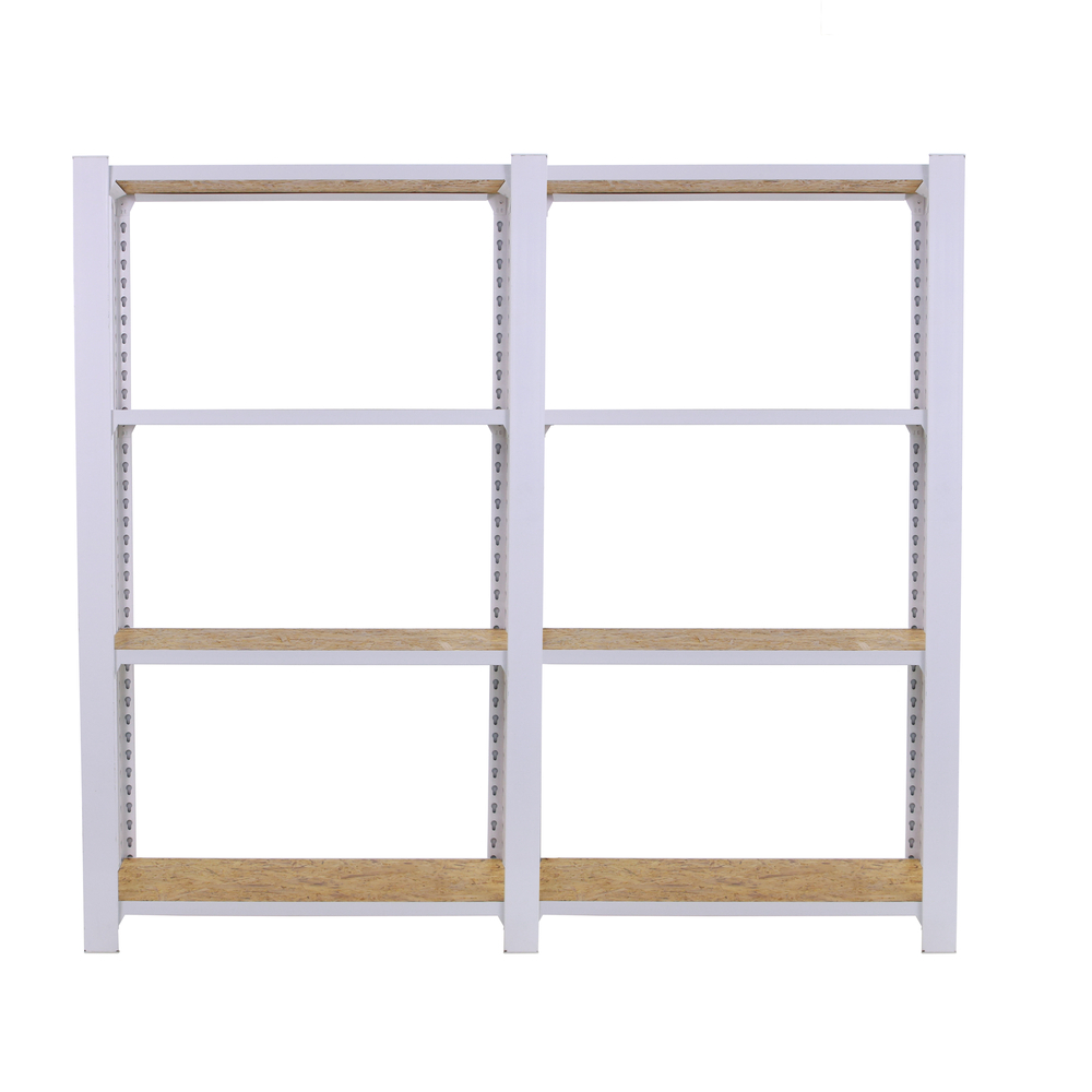 Rayonnage de bureau charge légère sans vis 1500x1600x300 - 4 niveaux Blanc - SIMON RACK - 8425437127304