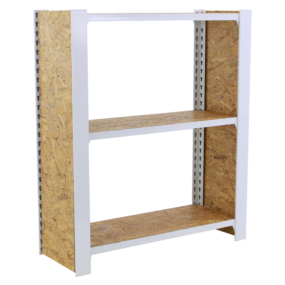 Rayonnage de bureau charge légère sans vis 1000x800x300 - 3 niveaux Blanc - SIMON RACK - 8425437127359