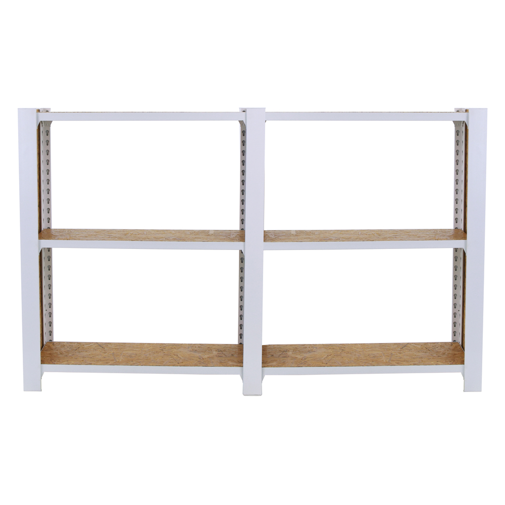 Rayonnage de bureau charge légère sans vis 1000x1600x300 - 3 niveaux Blanc - SIMON RACK - 8425437127366
