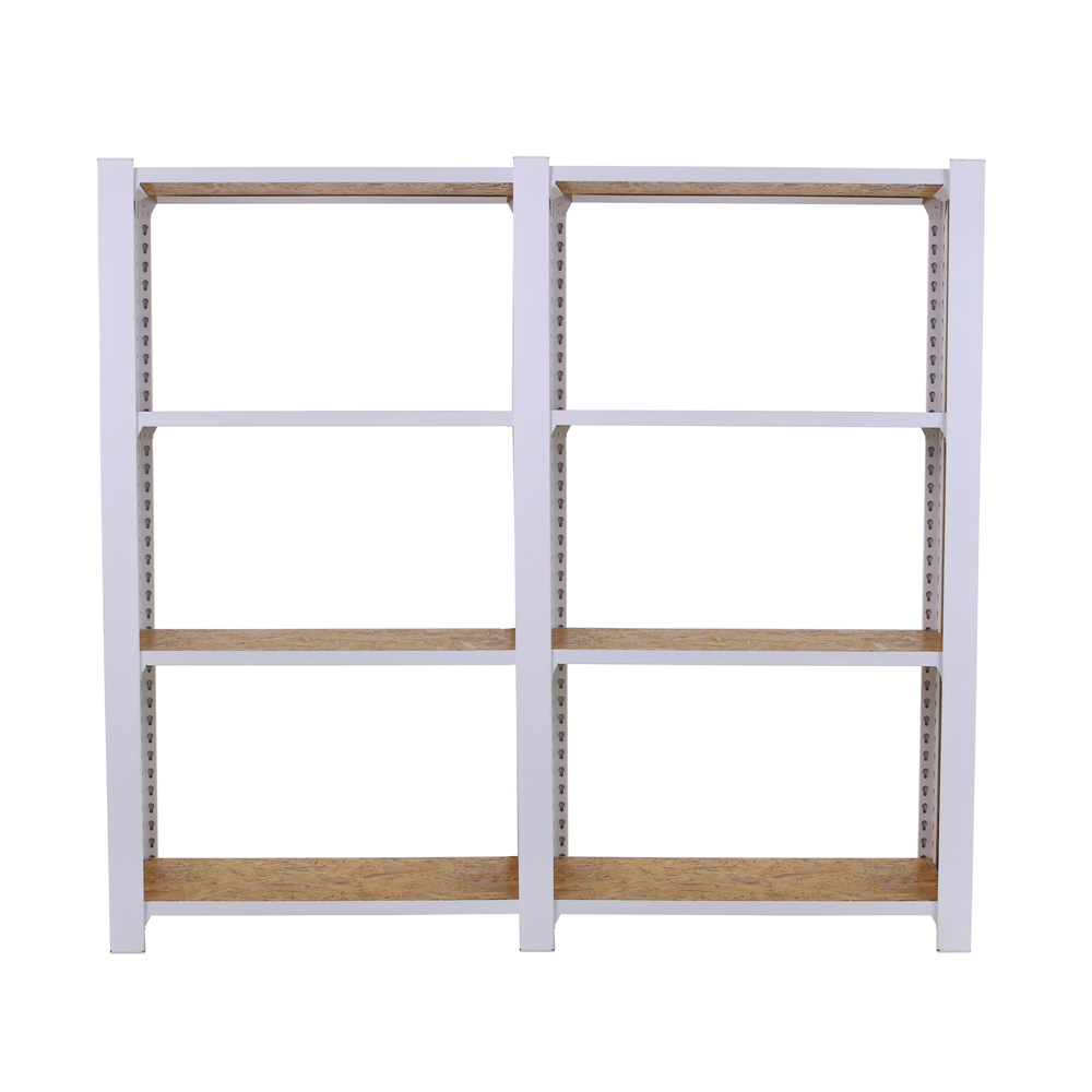Rayonnage de bureau charge légère sans vis 1500x1600x300 - 4 niveaux Blanc - SIMON RACK - 8425437127397