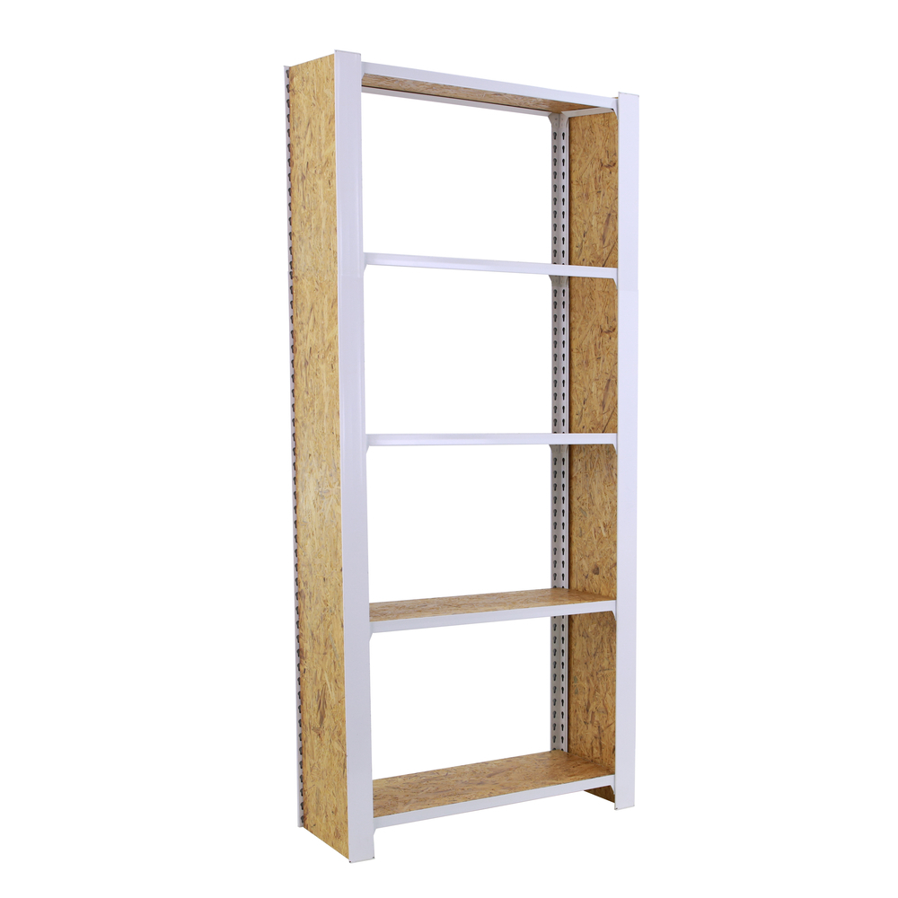 Rayonnage de bureau charge légère sans vis 2100x800x300 - 5 niveaux Blanc - SIMON RACK - 8425437127410