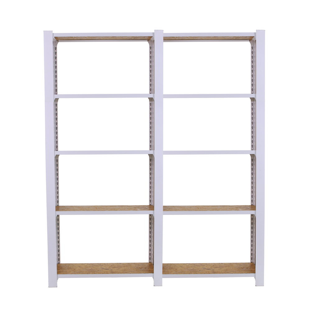Rayonnage de bureau charge légère sans vis 2100x1600x300 - 5 niveaux Blanc - SIMON RACK - 8425437127427