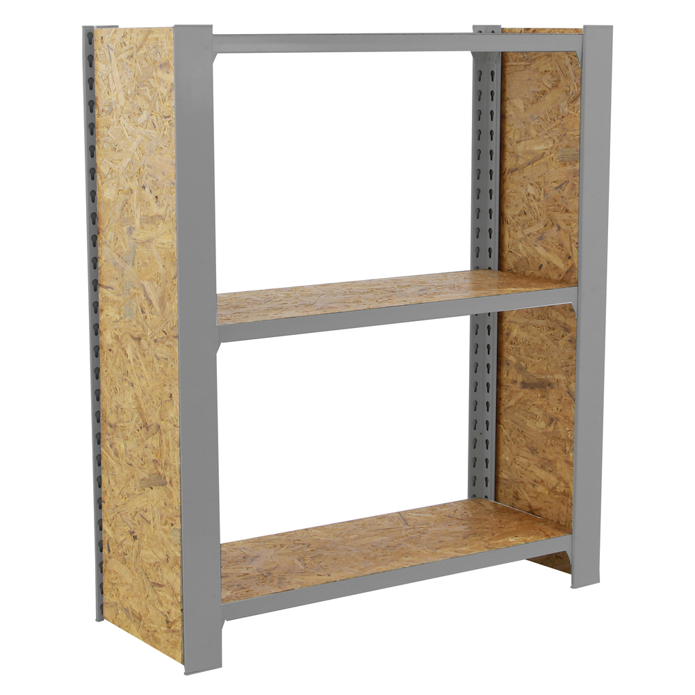 Rayonnage de bureau charge légère sans vis 1000x800x300 - 3 niveaux Gris - SIMON RACK - 8425437127564