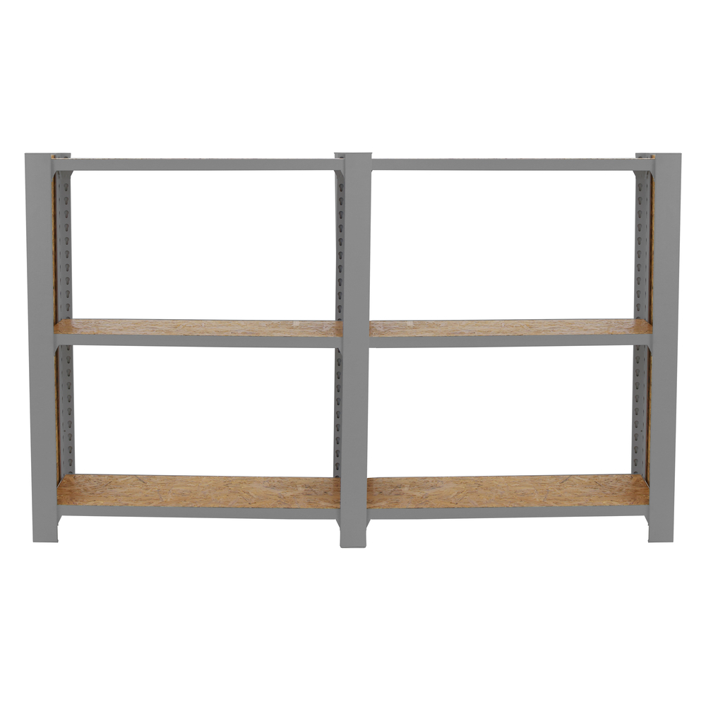 Rayonnage de bureau charge légère sans vis 1000x1600x300 - 3 niveaux Gris - SIMON RACK - 8425437127571