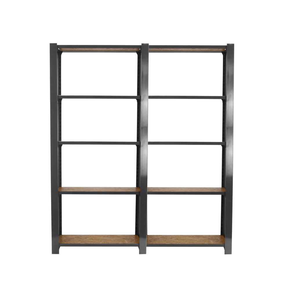 Rayonnage de bureau charge légère sans vis 2100x1600x300 - 5 niveaux Gris - SIMON RACK - 8425437127632