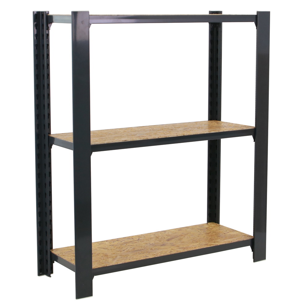 Rayonnage de bureau charge légère sans vis 1000x800x300 - 3 niveaux Anthracite - SIMON RACK - 8425437127656