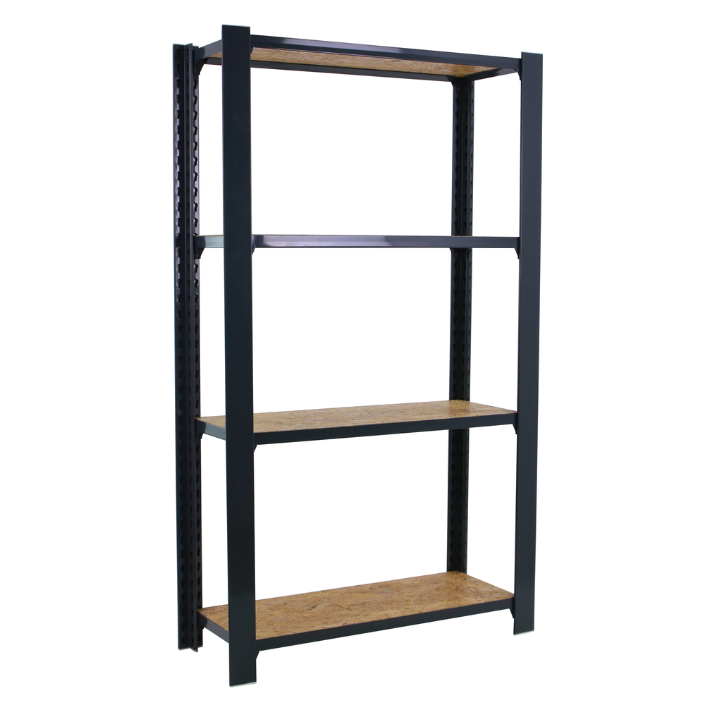 Rayonnage de bureau charge légère sans vis 1500x800x300 - 4 niveaux Anthracite - SIMON RACK - 8425437127687