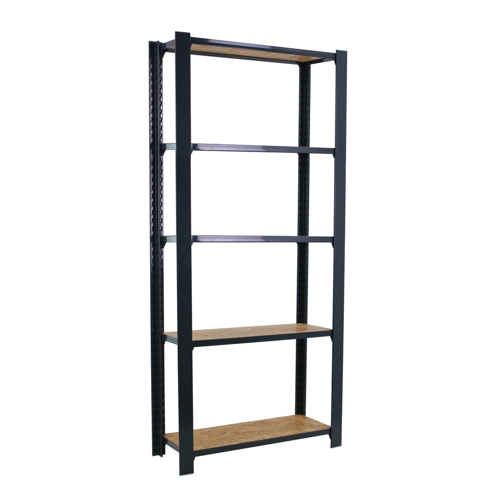 Rayonnage de bureau charge légère sans vis 2100x800x300 - 5 niveaux Anthracite - SIMON RACK - 8425437127717