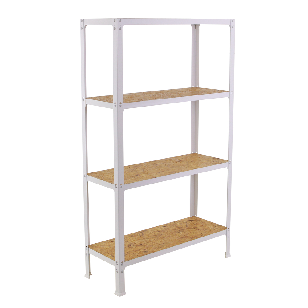 Rayonnage intérieur 1600x800x300 - 4 niveaux Blanc - SIMON RACK - 8425437128899