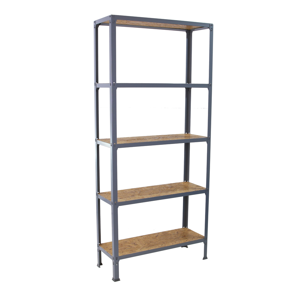 Rayonnage intérieur 1800x1000x300 - 5 niveaux Gris - SIMON RACK - 8425437128974