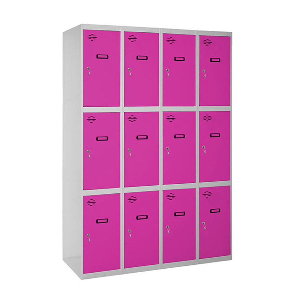 Vestiaire métallique 1800x1200x500 - Gris/Rose - SIMON RACK - 8425437130670