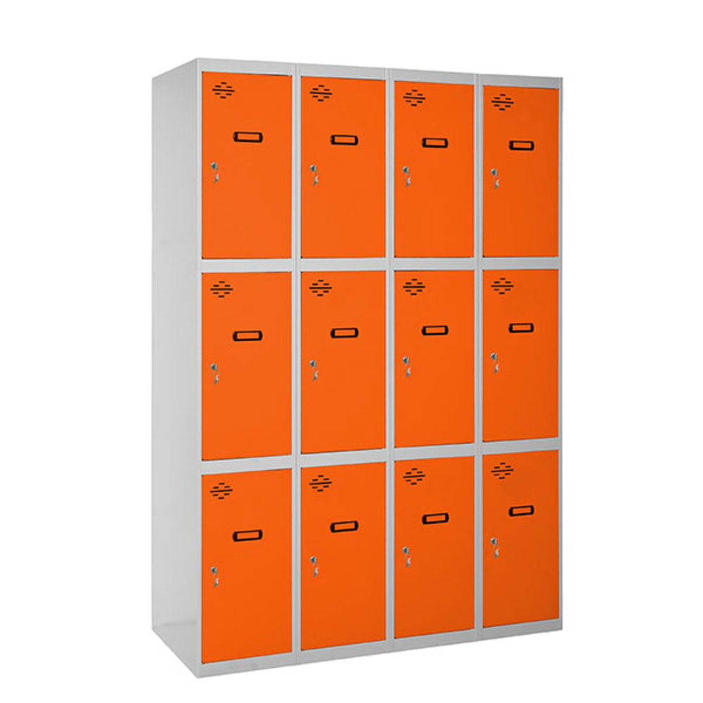 Vestiaire métallique 1800x1200x500 - Gris/Orange - SIMON RACK - 8425437134128