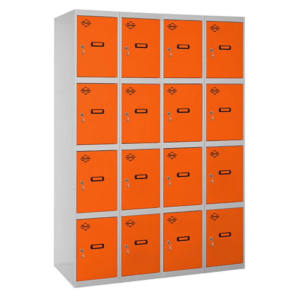 Vestiaire métallique 1800x1200x500 - Gris/Orange - SIMON RACK - 8425437134159
