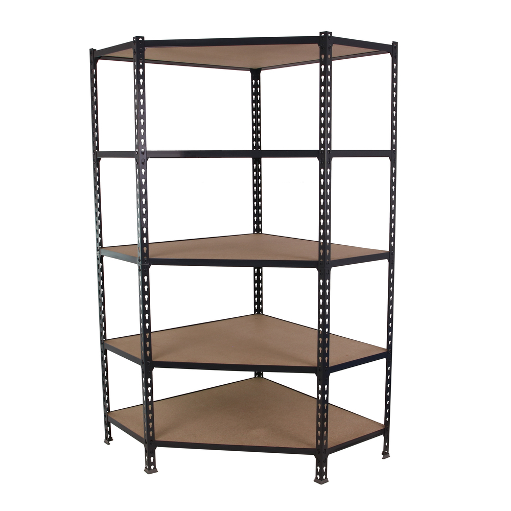 Étagère en kit charge légère sans vis 1800x900x300 - 5 niveaux Anthracite/Bois - SIMON RACK - 8425437135194