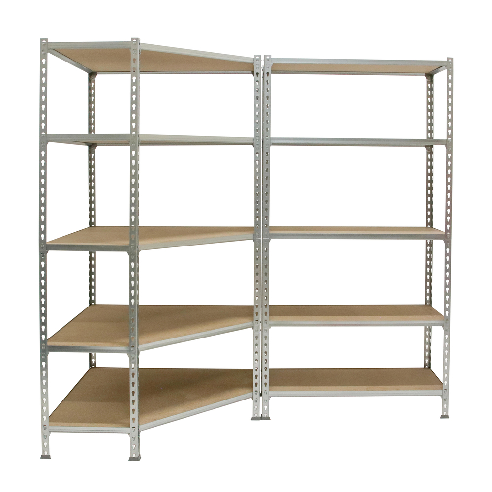 Rayonnage métallique léger sans vis 1800x1800x300 - 5 niveaux Bois - SIMON RACK - 8425437135293