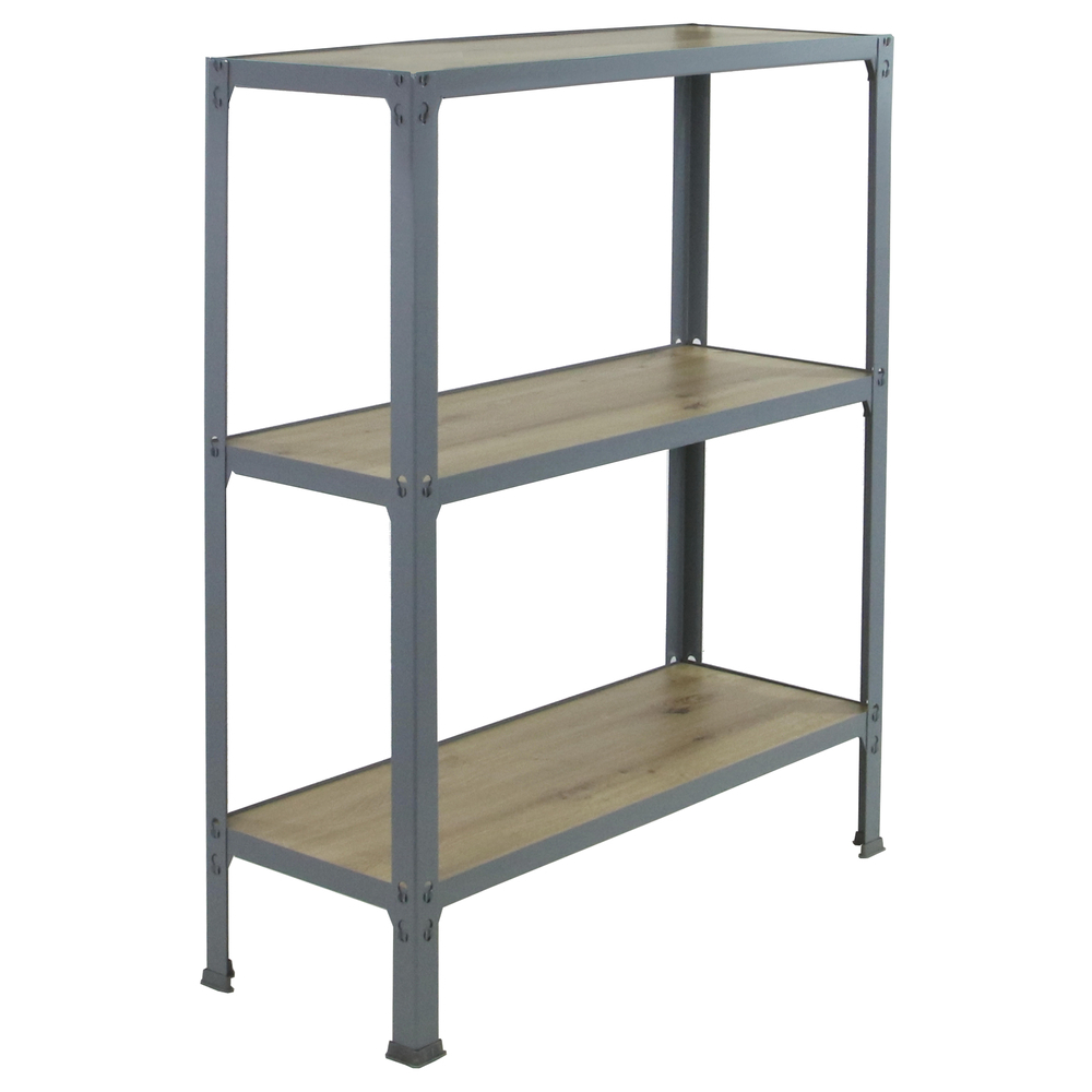 Rayonnage intérieur 900x800x300 - 3 niveaux Gris - SIMON RACK - 8425437136092