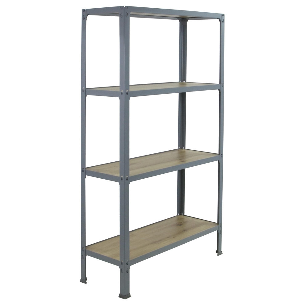 Rayonnage intérieur 1600x800x300 - 4 niveaux Gris - SIMON RACK - 8425437137006