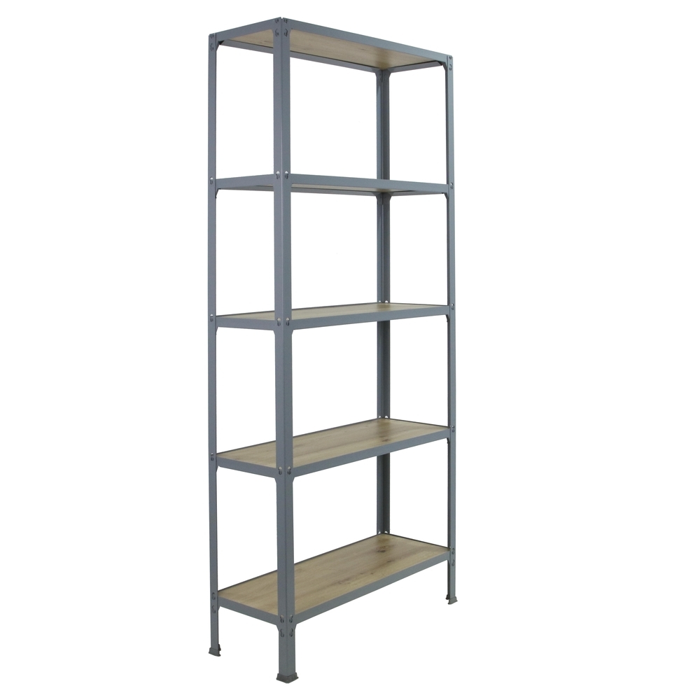 Rayonnage intérieur 1800x800x300 - 5 niveaux Gris - SIMON RACK - 8425437137013