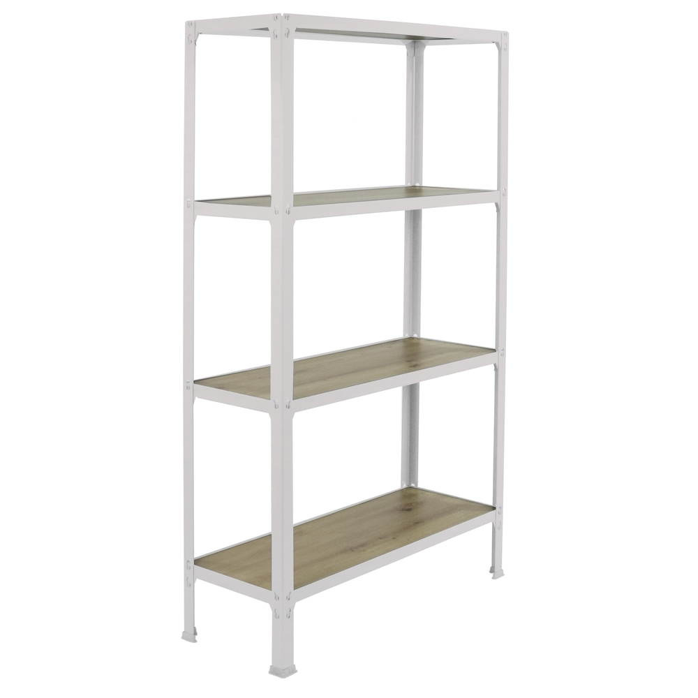 Rayonnage intérieur 1600x800x300 - 4 niveaux Blanc - SIMON RACK - 8425437137037