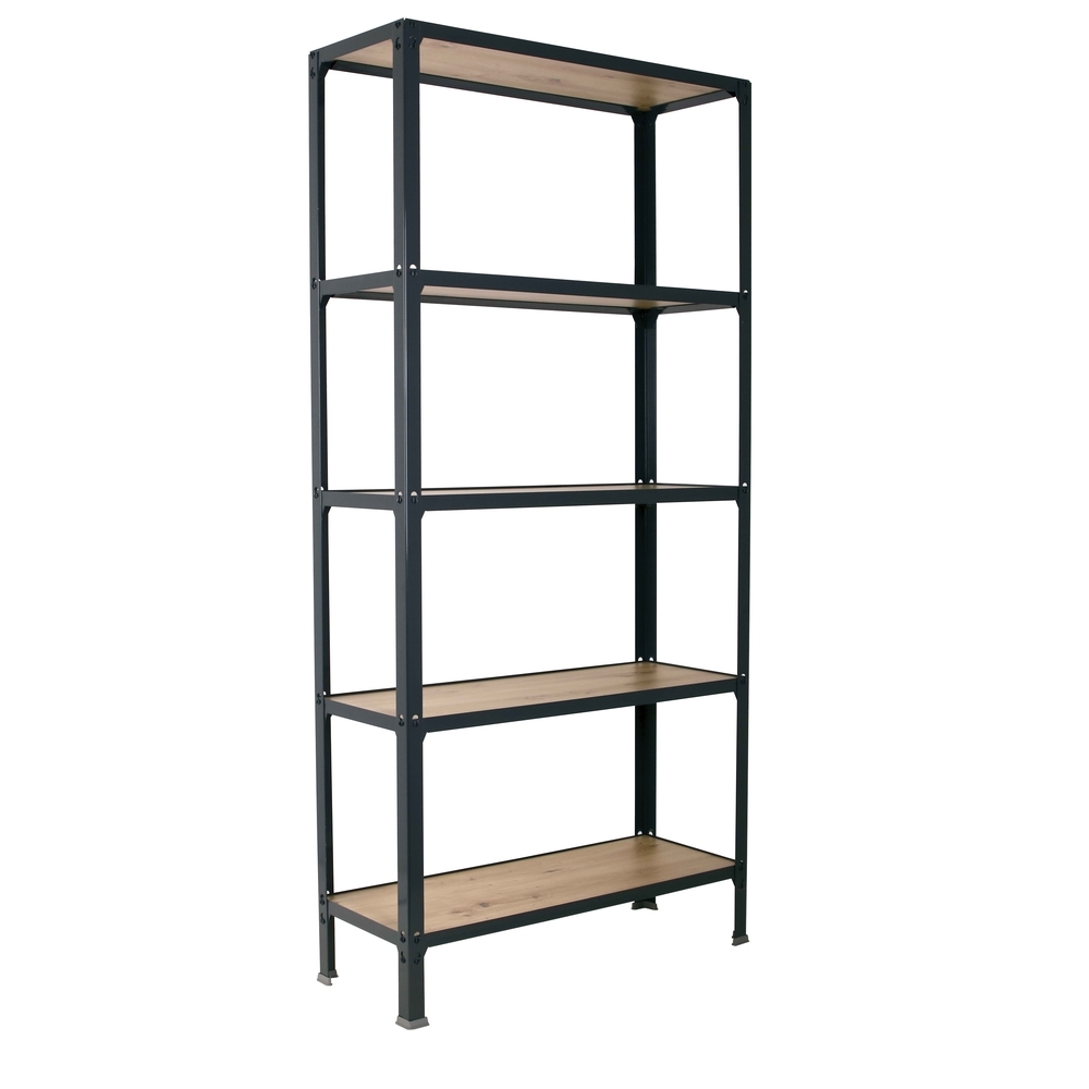 Rayonnage intérieur 1800x800x300 - 5 niveaux Anthracite - SIMON RACK - 8425437137075