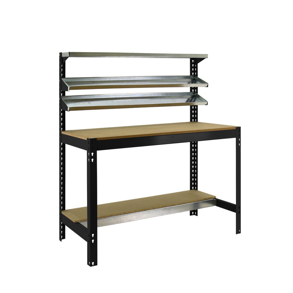 Kit établi Bricolage - 1445x910x610 - 5 niveaux Anthracite/Bois - SIMON RACK - 8425437138072