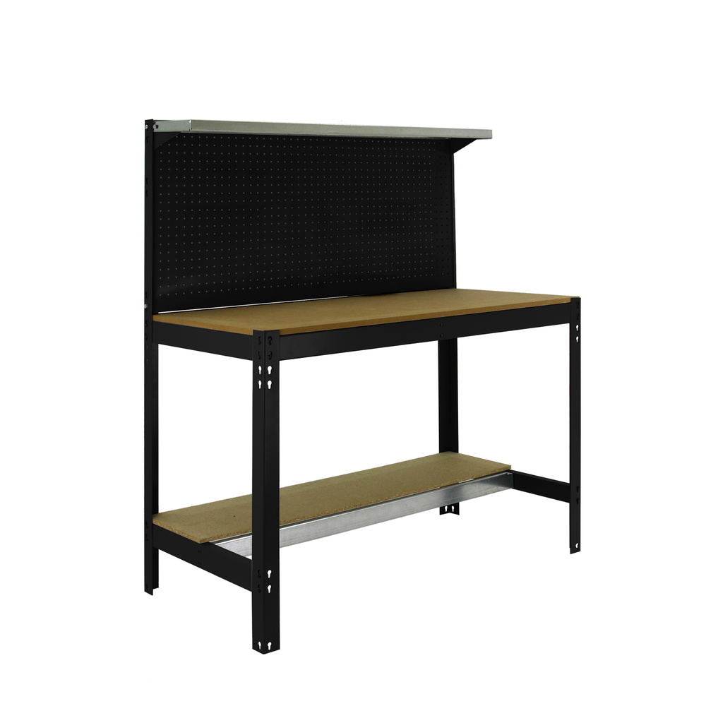 Kit établi Bricolage - 1445x1510x610 - 3 niveaux Anthracite/Bois - SIMON RACK - 8425437138256