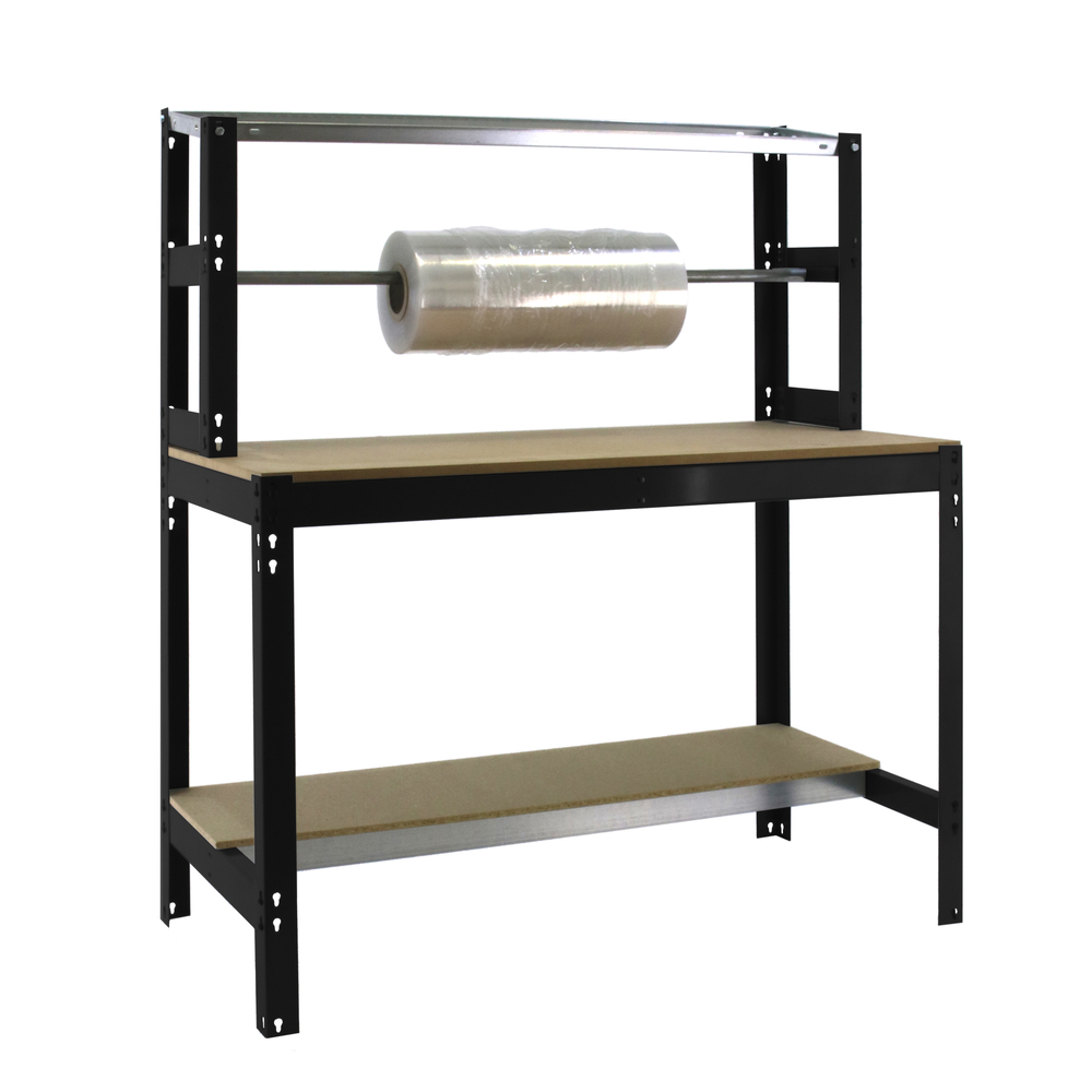 Kit établi Bricolage - 1445x1210x760 - 3 niveaux Anthracite/Bois - SIMON RACK - 8425437138324