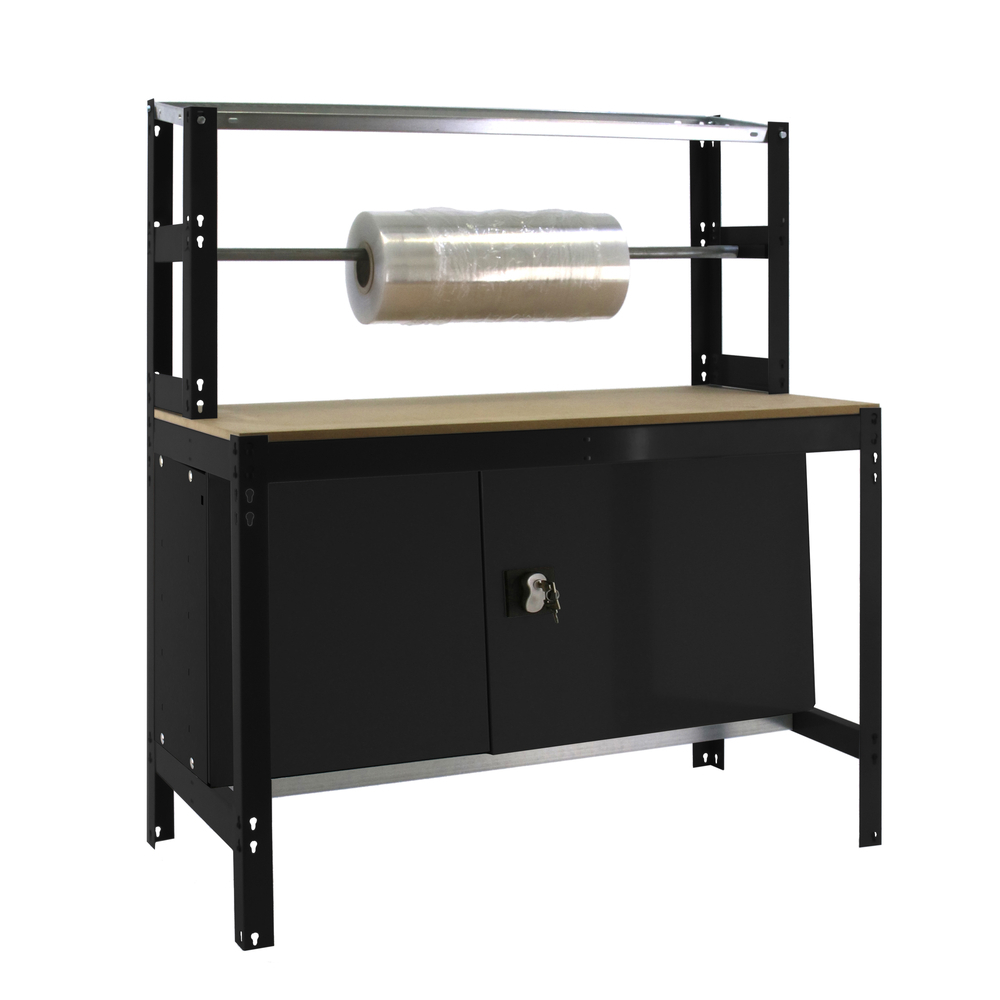 Kit établi Bricolage - 1445x1210x760 - 1 niveau Anthracite/Bois - SIMON RACK - 8425437138386