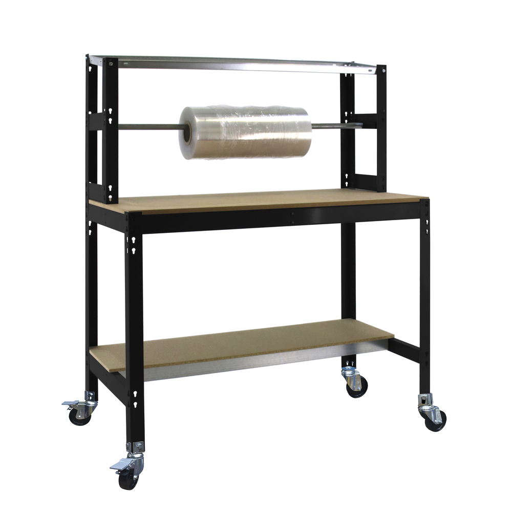 Kit établi mobile Bricolage - 1520x910x760 - 3 niveaux Anthracite/Bois - SIMON RACK - 8425437138706
